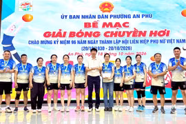 Phường An Phú tổ chức Giải bóng chuyền hơi chào mừng Ngày thành lập Hội LHPN Việt Nam 20-10. Ảnh: BTC