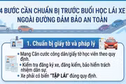 Trước buổi học lái xe ngoài đường, những khâu an toàn nào cần được kiểm tra?
