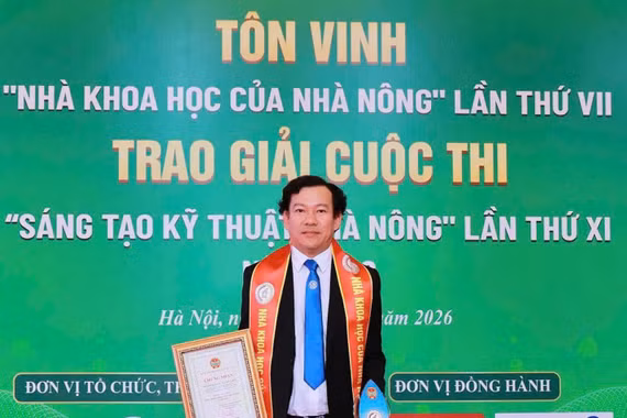 TS. Nguyễn Thanh Liêm là một trong 42 cá nhân trong cả nước được Trung ương Hội Nông dân Việt Nam tôn vinh nhà Khoa học của Nhà nông” lần thứ VII - năm 2026. Ảnh: NVCC