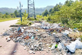 Hoa viên Xóm Tiêu thành điểm tập kết xà bần