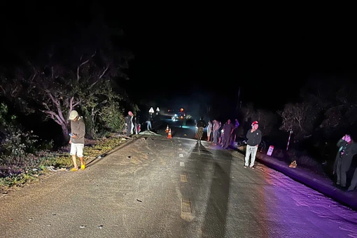 Hiện trường vụ tai nạn giao thông khiến người đi xe máy tử vong tại chỗ 