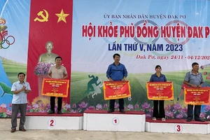 Đak Pơ trao 32 bộ huy chương tại Hội khỏe Phù Đổng huyện lần thứ V