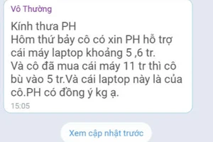 Vụ cô giáo 'xin phụ huynh mua laptop bất thành': Lãnh đạo UBND quận 1 lên tiếng