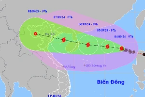 Bão số 3: Sóng biển cao 11 m, hướng thẳng Nam Định - Thái Bình