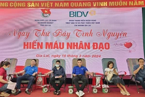 Gia Lai: 126 đoàn viên, thanh niên tham gia hiến máu nhân đạo