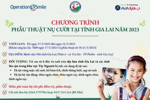 Phẫu thuật nụ cười hoàn toàn miễn phí cho bệnh nhân Gia Lai