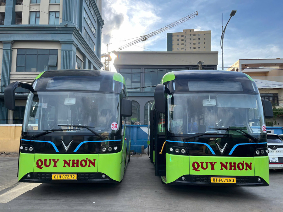 Xe buýt điện đưa vào hoạt động từ ngày 15-9. Ảnh: Hải Yến xe-buyt-dien.jpg