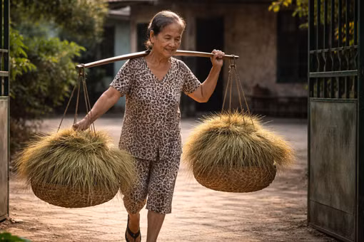 Ngăn ký ức: Những gánh rơm của ngoại