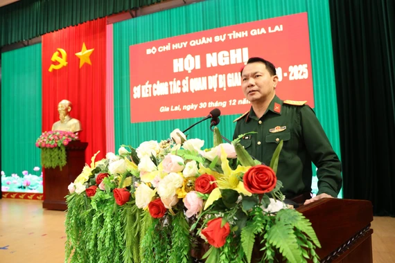 Bộ Chỉ huy Quân sự tỉnh Gia Lai tổ chức hội nghị sơ kết công tác sĩ quan dự bị giai đoạn 2020-2025 vào ngày 30-12