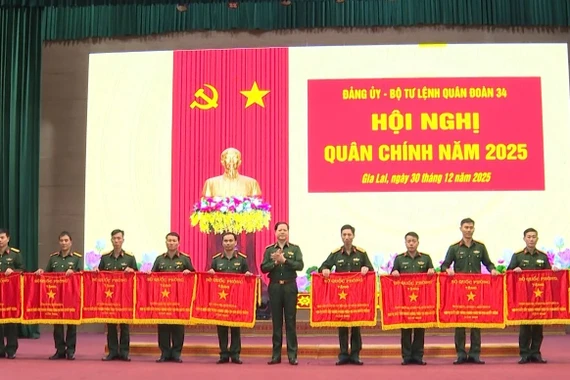 Trung tướng Đào Tuấn Anh chủ trì Hội nghị Quân chính Quân đoàn 34 năm 2025 nhằm triển khai nhiệm vụ quân sự, quốc phòng năm 2026.