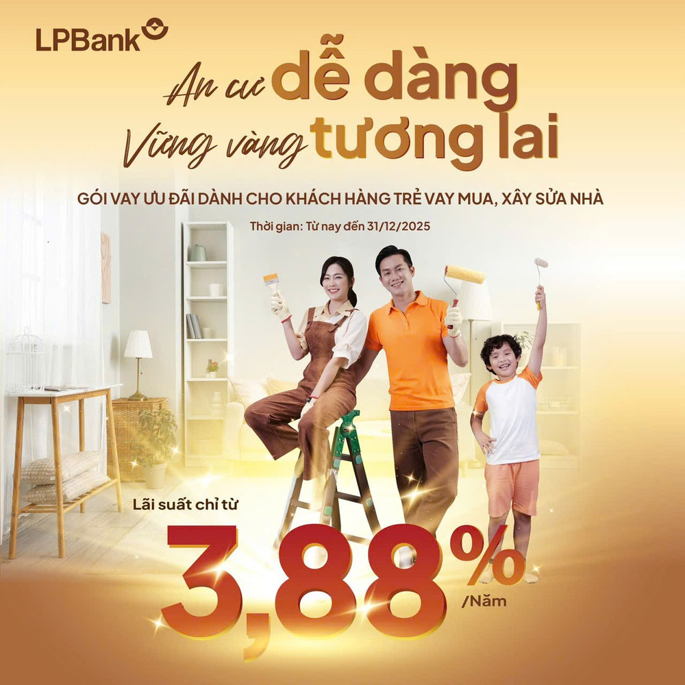 Gói cho vay mua nhà quy mô 5.000 tỷ đồng của Ngân hàng Thương mại cổ phần Lộc Phát Việt Nam được triển khai đến hết ngày 31-12-2025. Ảnh: LPBank z6363207010011-9850cba8c3a0b1eba4da31983a9d3b15.jpg