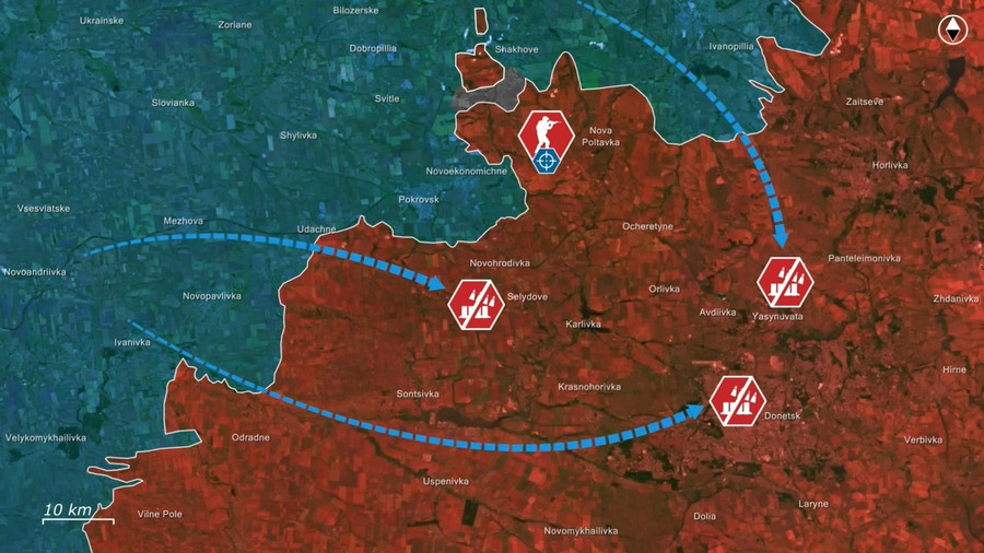 Bản đồ mô tả các cuộc tập kích của Ukraine vào kho đạn Nga. Ảnh: Euromaidan Press danpng-1758539258736.jpg