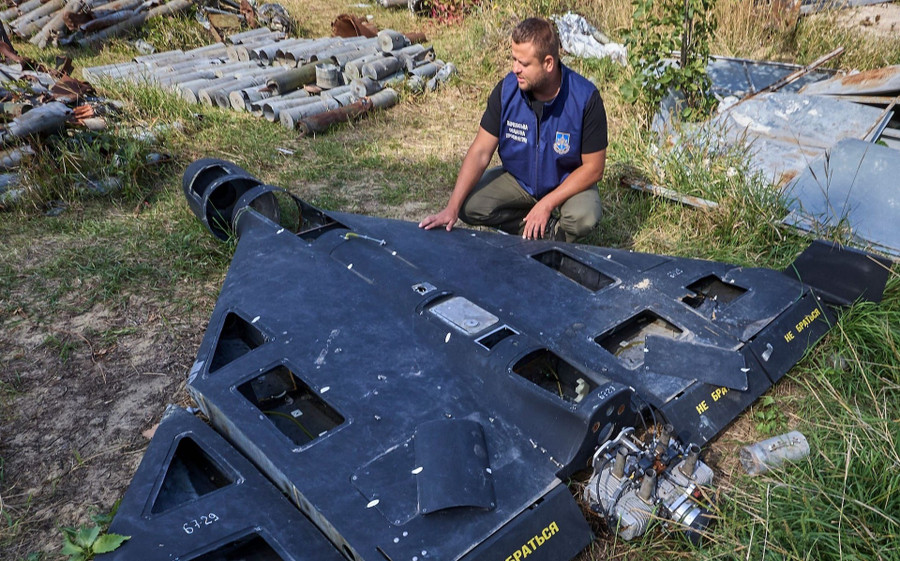 Một UAV Nga bị bắn hạ ở Ukraine. Những UAV tương tự đang đe dọa các thành viên NATO. Ảnh: The Telegraph telemmglpict000440854981-1758995.jpg