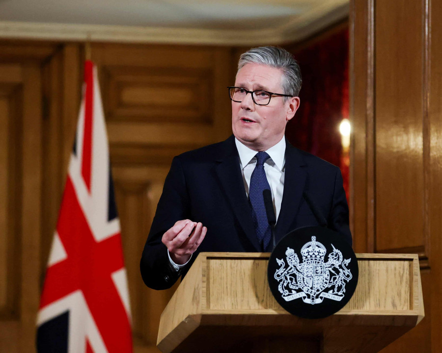 Thủ tướng Anh Keir Starmer thông báo quyết định công nhận Nhà nước Palestine. Ảnh: The Guardian 4295.jpg