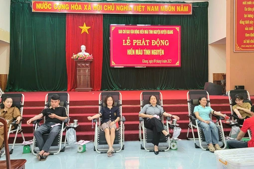 Kbang: 600 người tham gia hiến máu tình nguyện. Ảnh: Thúy An