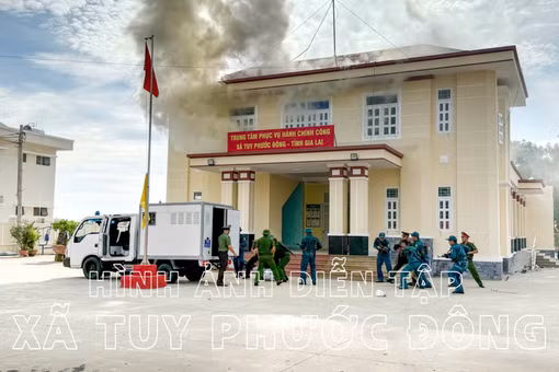 Tuy Phước Đông và Pờ Tó hoàn thành diễn tập tác chiến trong khu vực phòng thủ. 