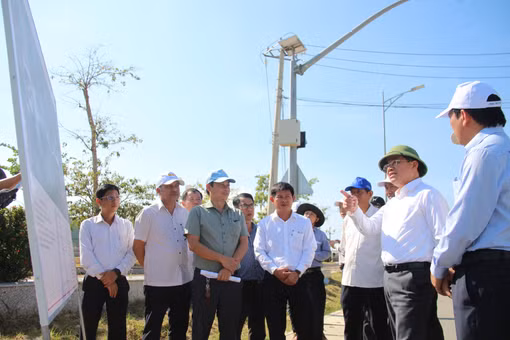 Đẩy nhanh thi công tuyến đường kết nối quốc lộ 1 với cảng Đề Gi 
