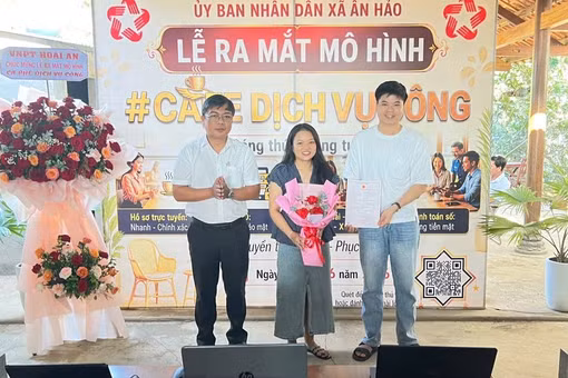 Xã Ân Hảo đưa vào vận hành mô hình “Cà phê dịch vụ công”.