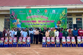 Tổ chức chương trình “Xuân biên phòng - Ấm lòng dân bản” tại xã Ia Pnôn