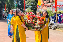 UBND xã Tây Sơn tổ chức hội thi trang trí mâm lễ vật dâng cúng Vua