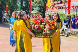 UBND xã Tây Sơn tổ chức hội thi trang trí mâm lễ vật dâng cúng Vua