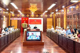 Quang cảnh hội nghị tại điểm cầu tỉnh Gia Lai. Ảnh: P.L