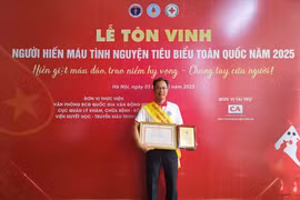 Gia Lai: 1 cá nhân được tôn vinh người hiến máu tình nguyện tiêu biểu toàn quốc