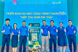 Đoàn Thanh niên BIDV Gia Lai ra mắt công trình thanh niên “Hộp thu gom pin thải”