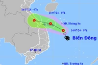 Áp thấp nhiệt đới hướng vào khu vực Đà Nẵng - Quảng Ngãi