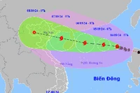 Bão số 3: Sóng biển cao 11 m, hướng thẳng Nam Định - Thái Bình