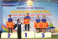 Liên đoàn Lao động Pleiku giành giải nhất toàn đoàn giải bóng bàn truyền thống 