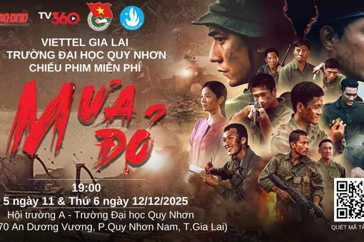 Trường Đại học Quy Nhơn tổ chức chiếu miễn phí phim “Mưa đỏ”.