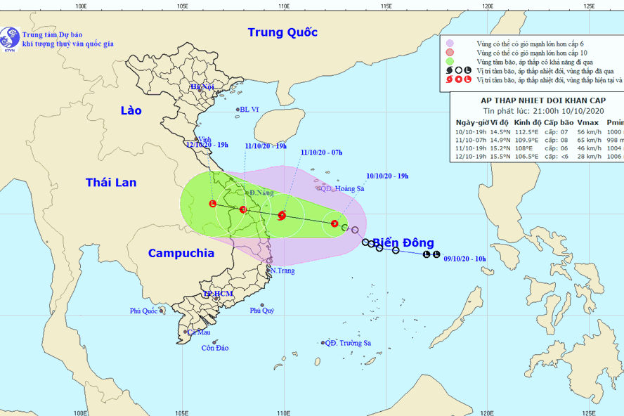 Từ hôm nay 11.10, áp thấp nhiệt đới kết hợp không khí lạnh gây mưa lớn trở lại tại các tỉnh Trung Bộ.