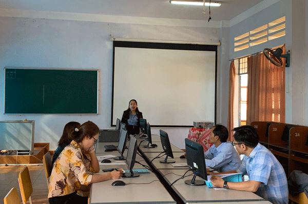 Một tiết dự giảng tại Hội giảng cấp trường của Trường Cao đẳng nghề Gia Lai. Ảnh: P.L