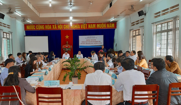 Quang cảnh Hội nghị nâng cao tỷ lệ đậu tốt nghiệp THPT cho học viên GDTX. Ảnh: Hồng Thi Quang cảnh Hội nghị nâng cao tỷ lệ đậu tốt nghiệp THPT cho học viên GDTX. Ảnh: Hồng Thi