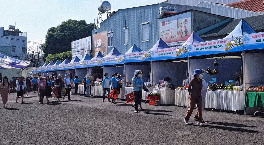 Ngày hội phụ nữ khởi nghiệp tỉnh Gia Lai 2022. Ảnh: Minh Châu