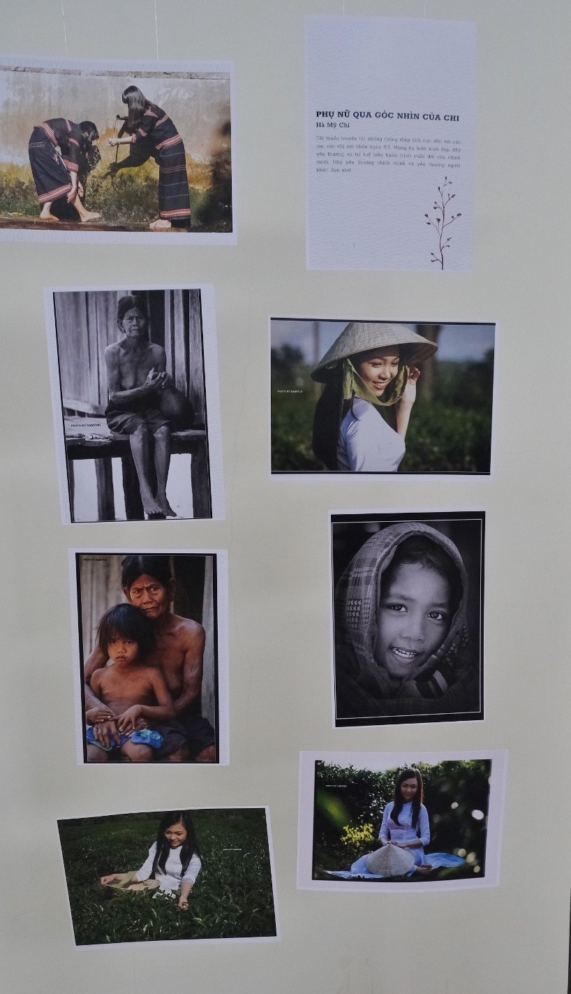 "Phụ nữ qua góc nhìn của Chi"-một tác phẩm tại triển lãm. Ảnh: Minh Châu "Phụ nữ qua góc nhìn của Chi"-một tác phẩm tại triển lãm. Ảnh: Minh Châu