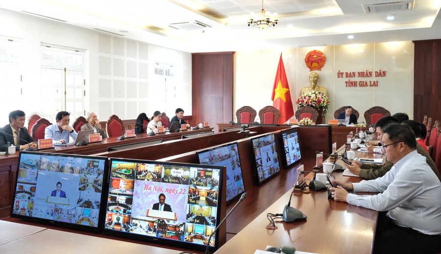 Quang cảnh hội nghị tại điểm cầu Gia Lai. Ảnh: Hoàng Ngọc Quang cảnh hội nghị tại điểm cầu Gia Lai. Ảnh: Hoàng Ngọc