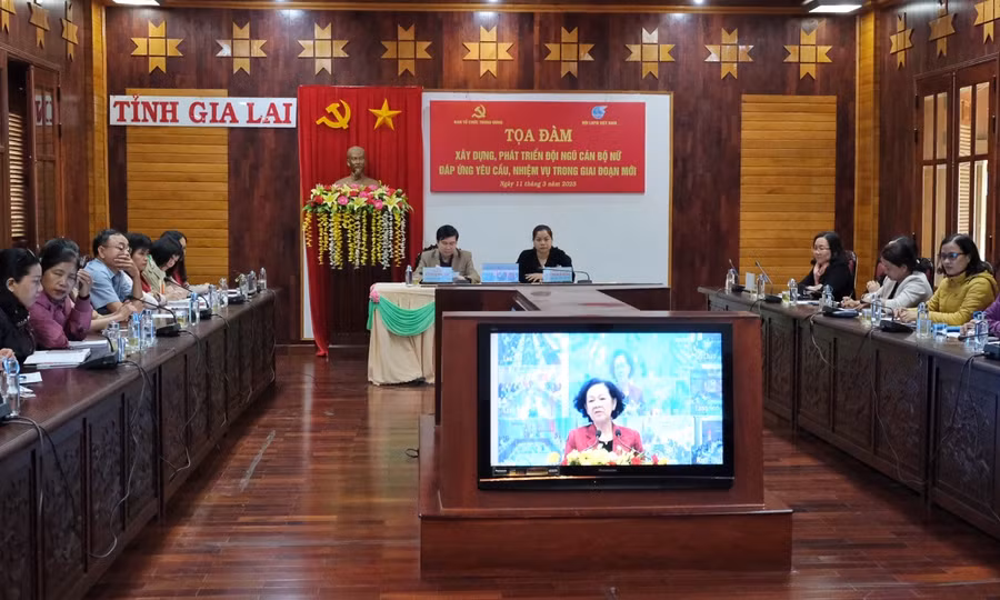 Quang cảnh buổi tọa đàm tại điểm cầu Gia Lai. Ảnh: Minh Châu