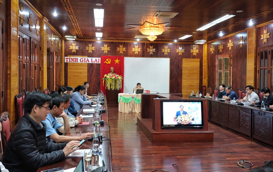 Quang cảnh hội nghị tại điểm cầu Gia Lai. Ảnh: Hoàng Ngọc Quang cảnh hội nghị tại điểm cầu Gia Lai. Ảnh: Hoàng Ngọc