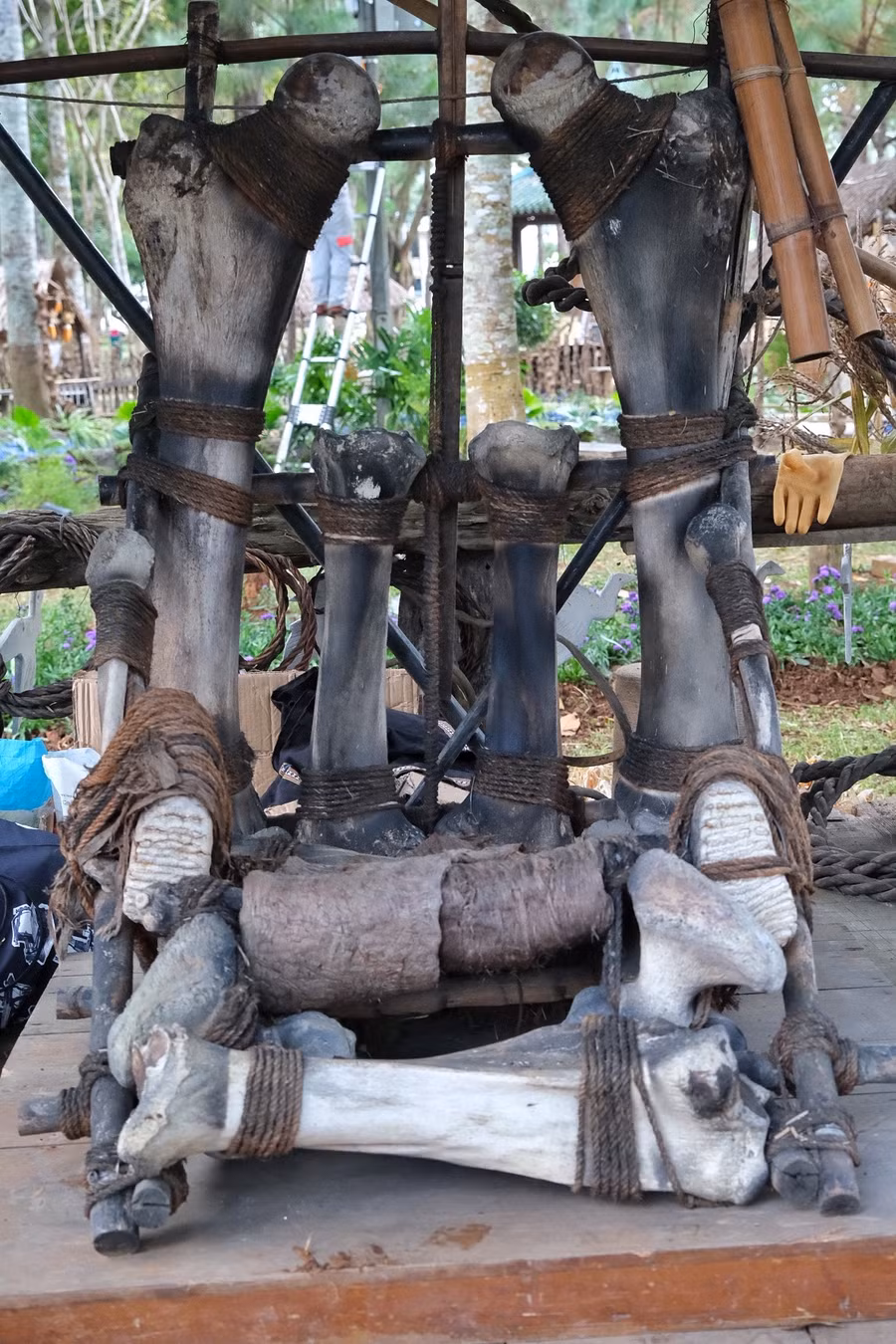 Chiếc ghế độc nhất vô nhị của vua voi Tây Nguyên. Ảnh: Hoàng Ngọc