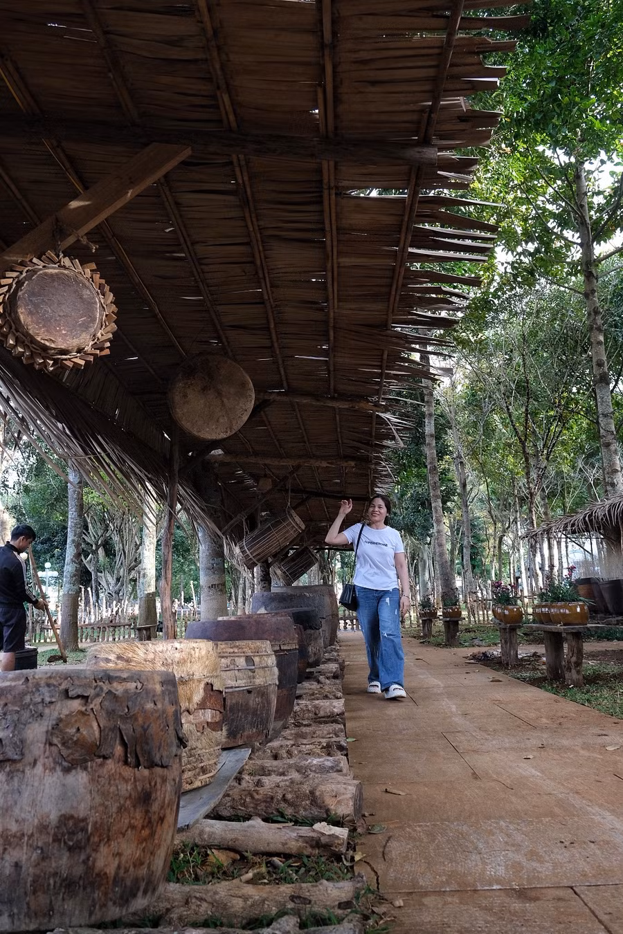 Bộ sưu tập trống da trâu-một báu vật của đồng bào các dân tộc Tây Nguyên. Ảnh: Hoàng Ngọc