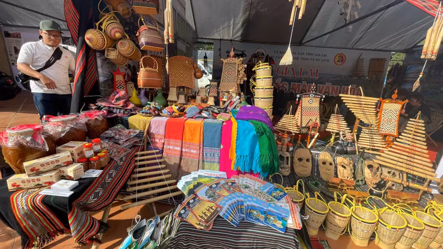 Gian hàng xúc tiến du lịch tỉnh Gia Lai. Ảnh: Bùi Hương Thảo