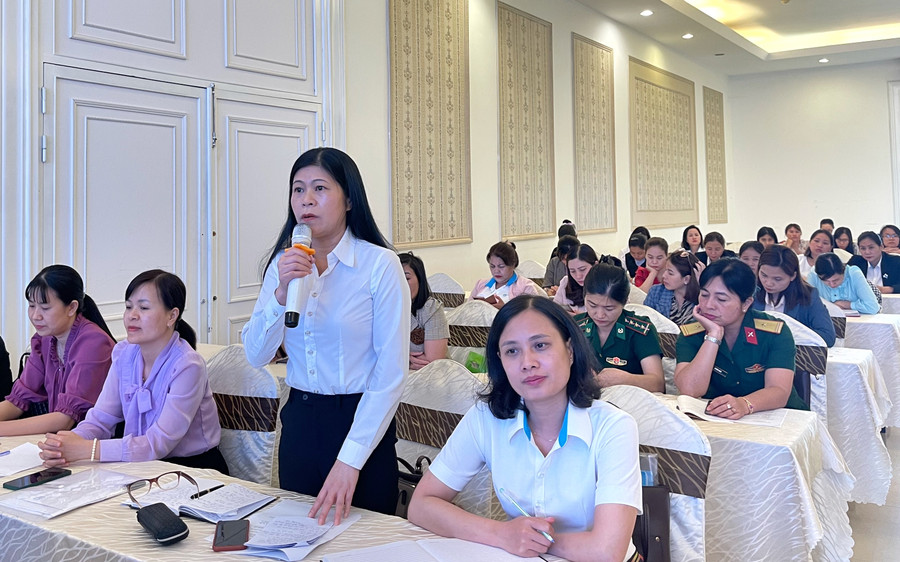 Các đại biểu đóng góp ý kiến tại hội nghị. Ảnh: Minh Châu Các đại biểu đóng góp ý kiến tại hội nghị. Ảnh: Minh Châu