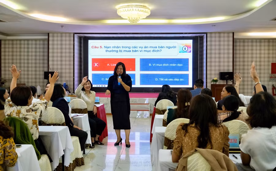 Quang cảnh lớp tập huấn. Ảnh: Minh Châu