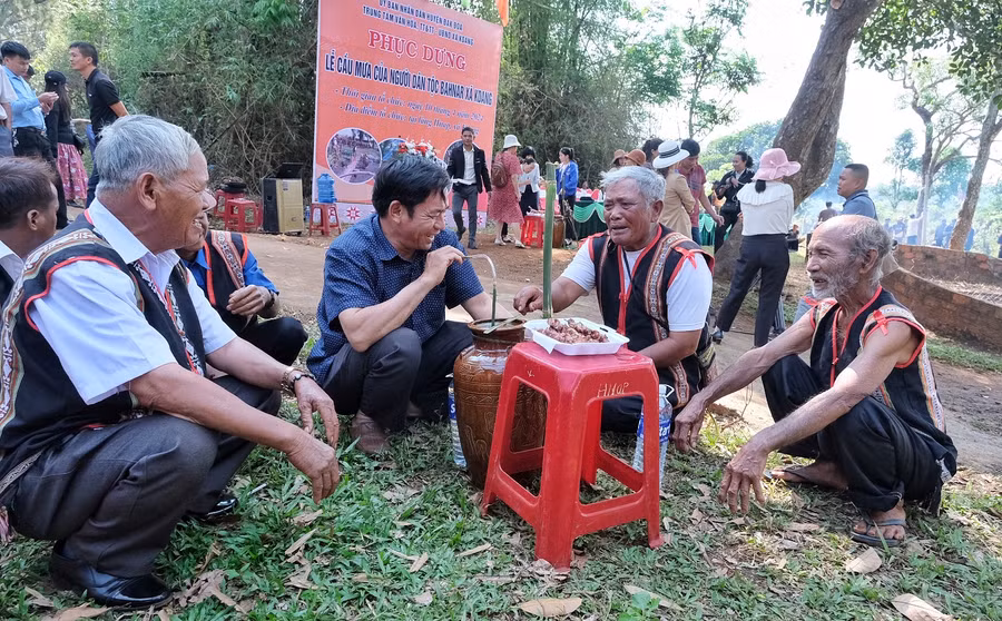 Phục dựng lễ cầu mưa khuyến khích cộng đồng gìn giữ và phát huy các giá trị văn hóa truyền thống, góp phần làm phong phú thêm các lễ hội Tây Nguyên. Ảnh: Hoàng Ngọc