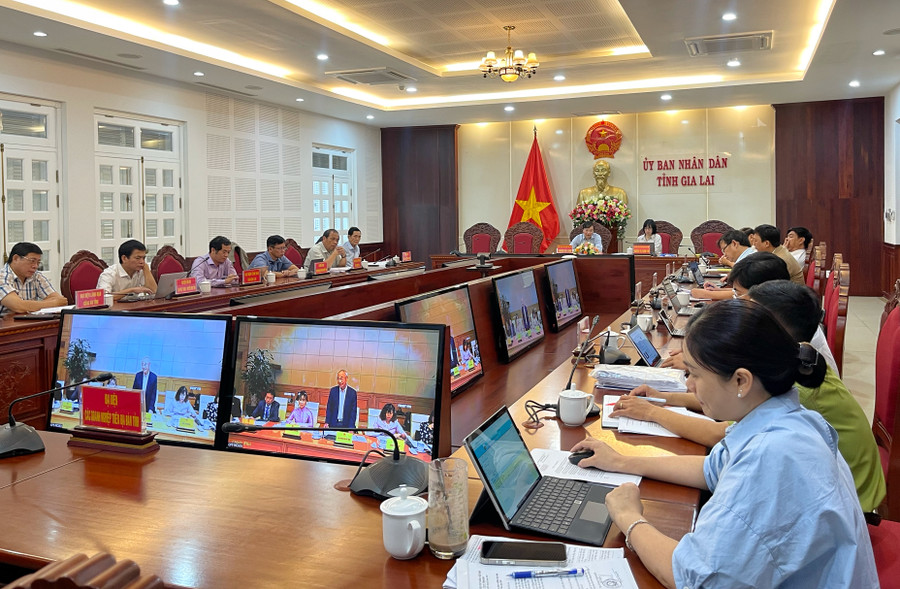 Quang cảnh hội nghị tại điểm cầu Gia Lai. Ảnh: Hoàng Ngọc Quang cảnh hội nghị tại điểm cầu Gia Lai. Ảnh: Hoàng Ngọc