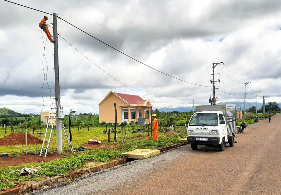 Khu tái định cư làng Dơ Nâu, xã Kon Thụp, huyện Mang Yang. Ảnh: Hà Duy