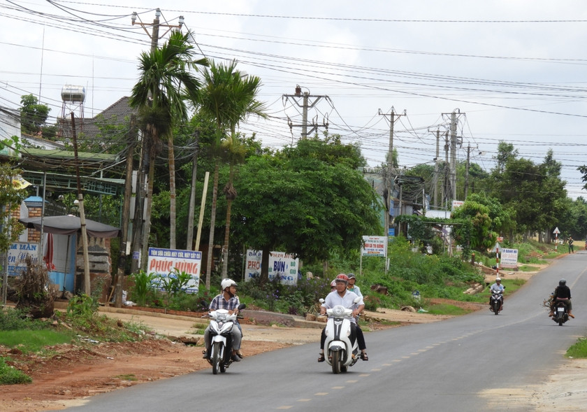 Bộ mặt nông thôn xã Tân Sơn (TP. Pleiku) ngày càng khởi sắc. Ảnh: Thanh Nhật