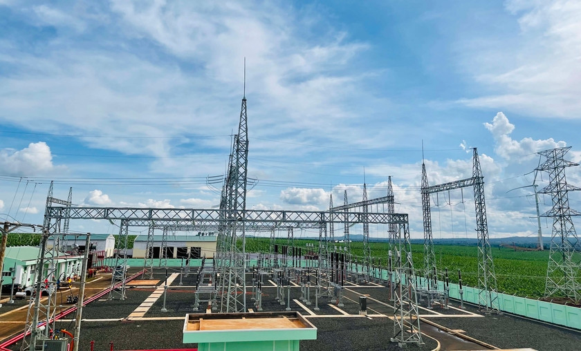Trạm biến áp 220 kV tại Nhà máy Điện gió Ia Pết-Đak Đoa 1. Ảnh: T.N Trạm biến áp 220 kV tại Nhà máy Điện gió Ia Pết-Đak Đoa 1. Ảnh: T.N